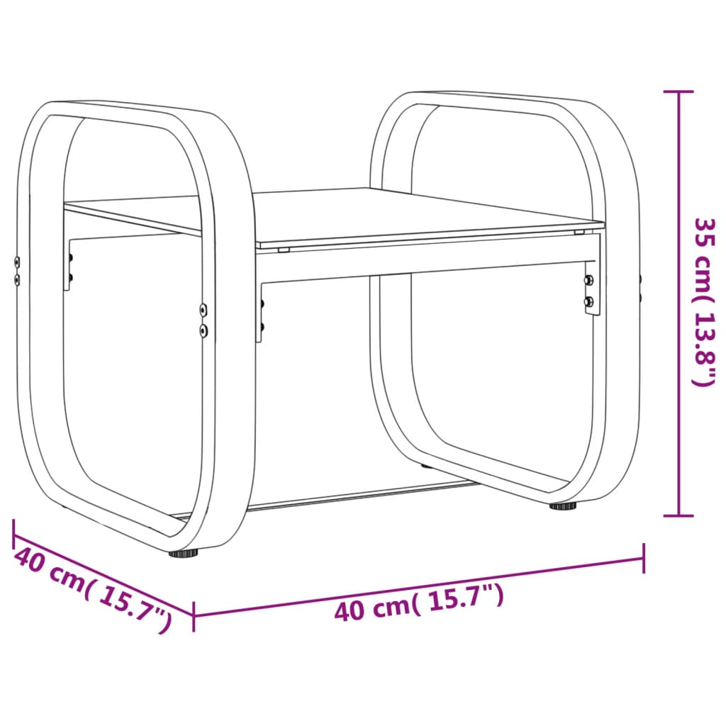 vidaXL Sun Loungers 2 pcs with Table Textilene and Aluminium