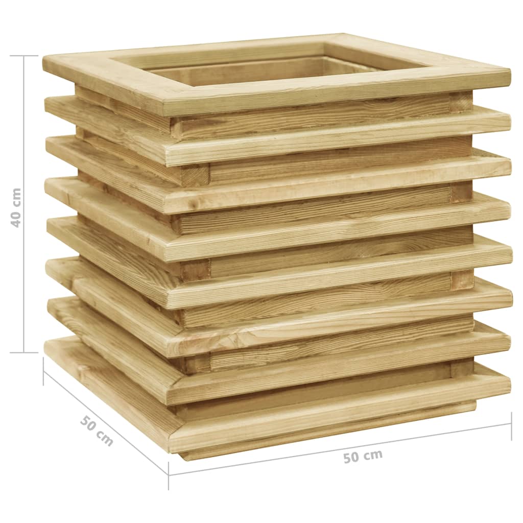 vidaXL Raised Bed 50x50x40 cm Impregnated Pinewood