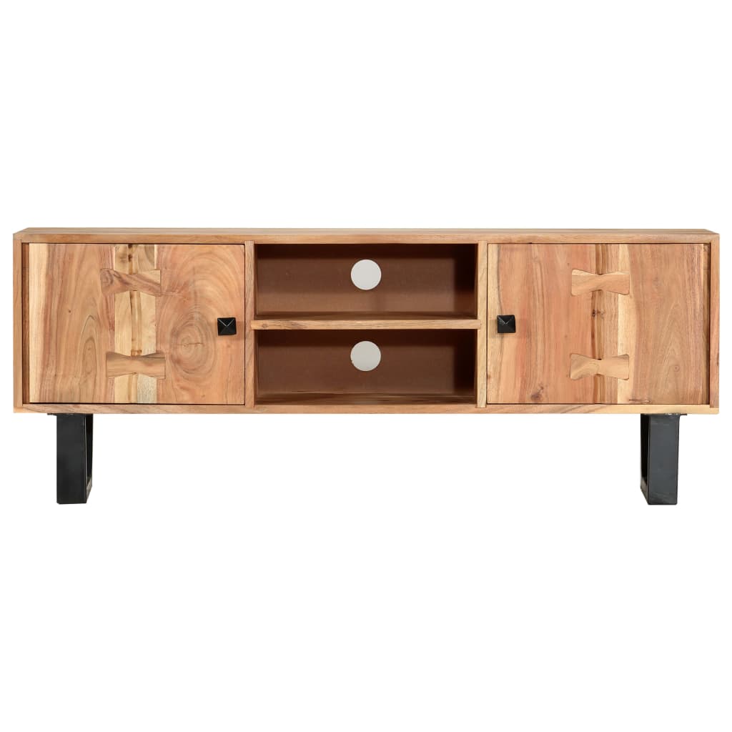 vidaXL TV Cabinet 118x30x45 cm Solid Acacia Wood