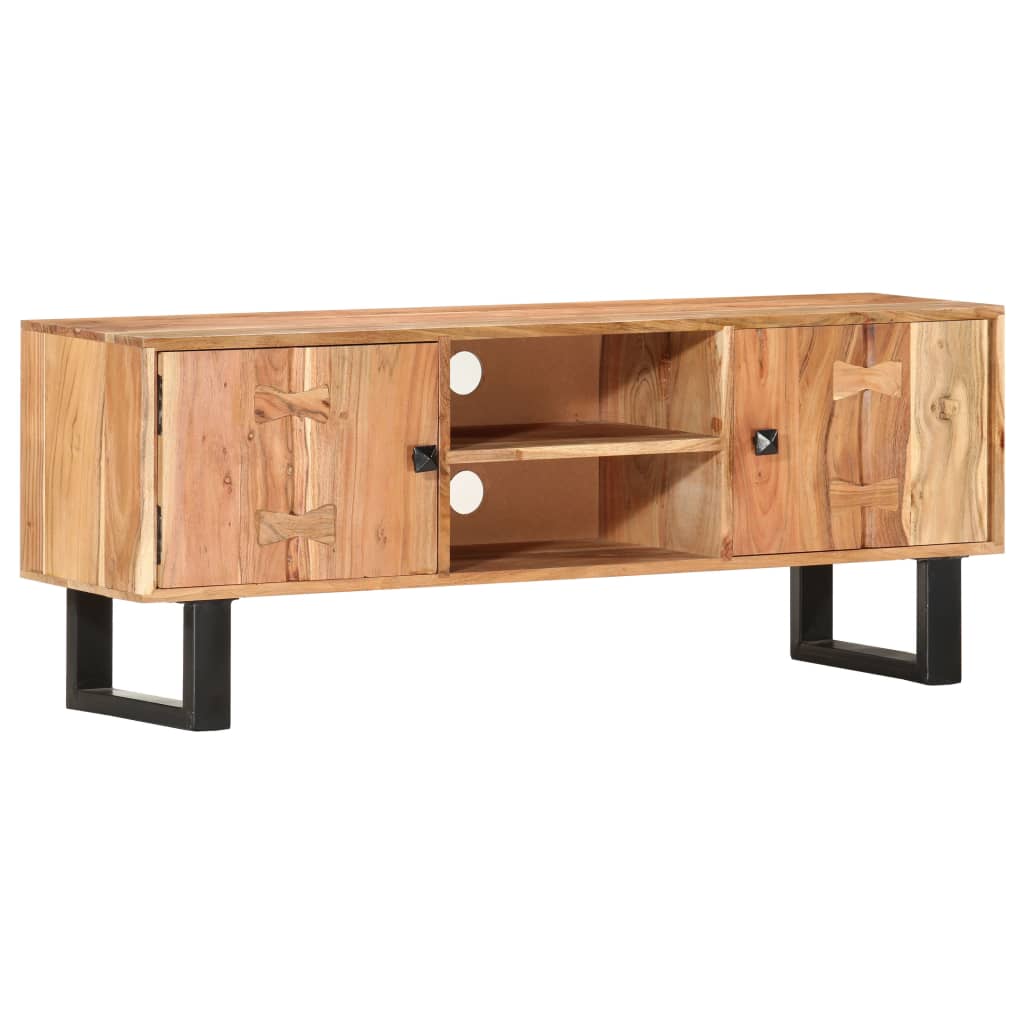 vidaXL TV Cabinet 118x30x45 cm Solid Acacia Wood