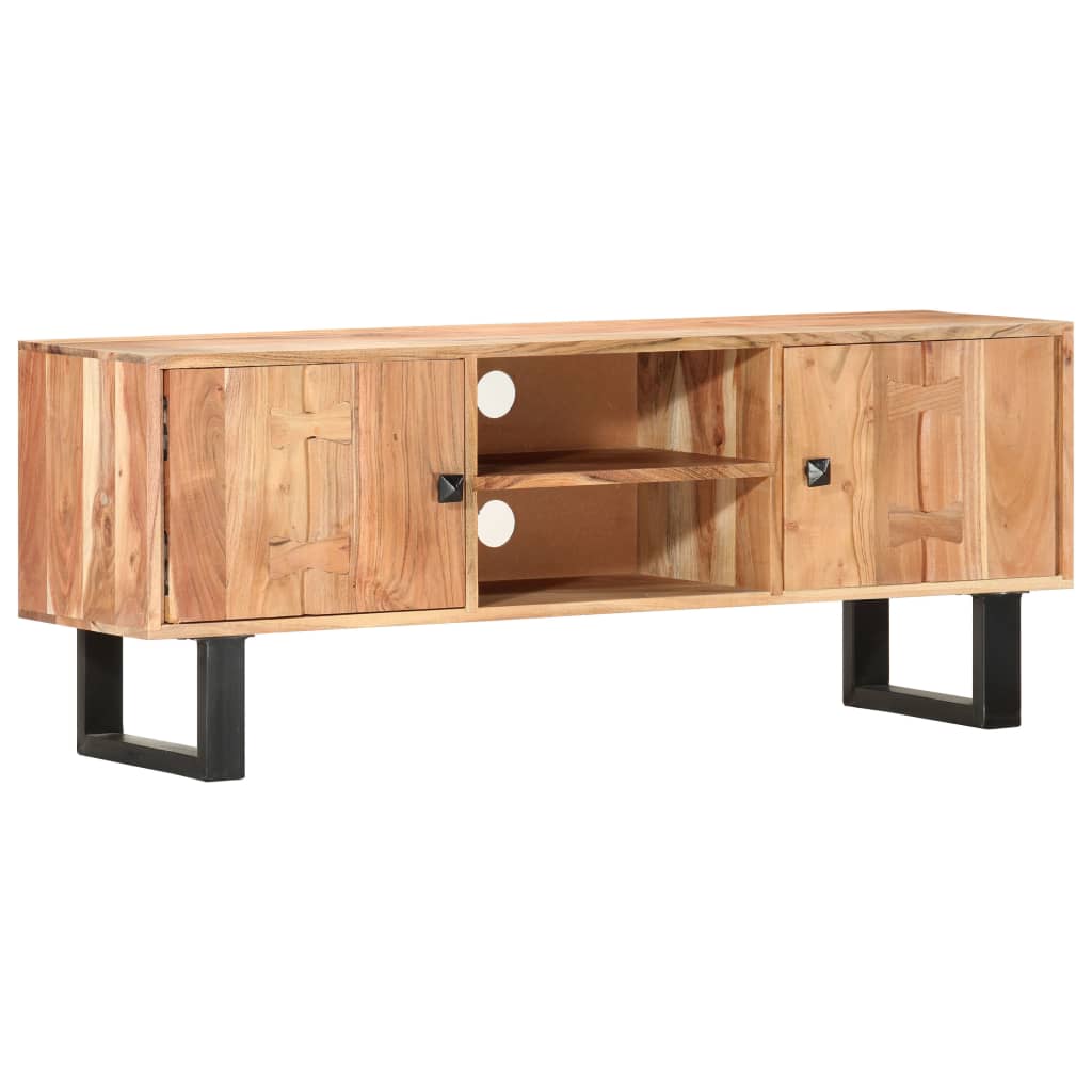 vidaXL TV Cabinet 118x30x45 cm Solid Acacia Wood