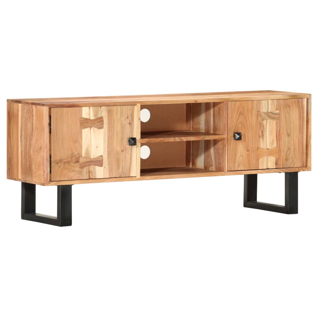 vidaXL TV Cabinet 118x30x45 cm Solid Acacia Wood