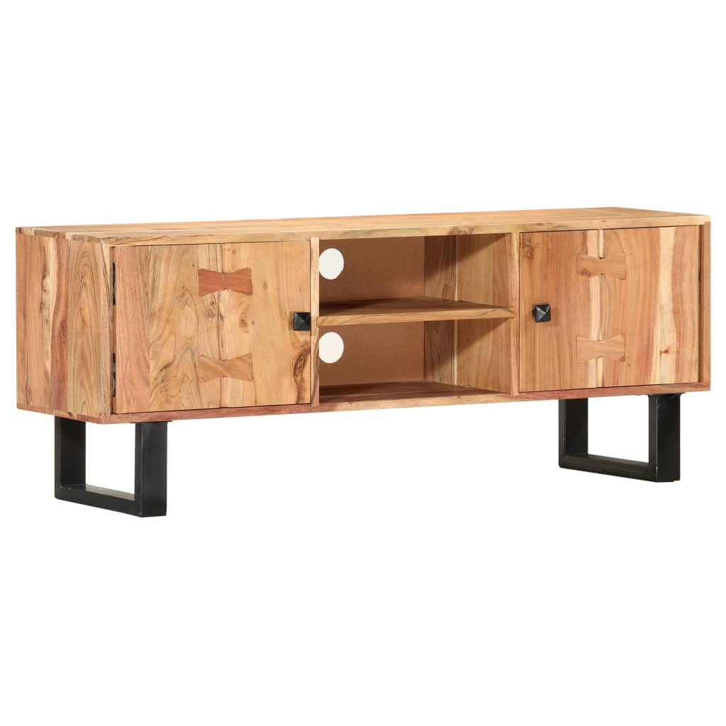 vidaXL TV Cabinet 118x30x45 cm Solid Acacia Wood