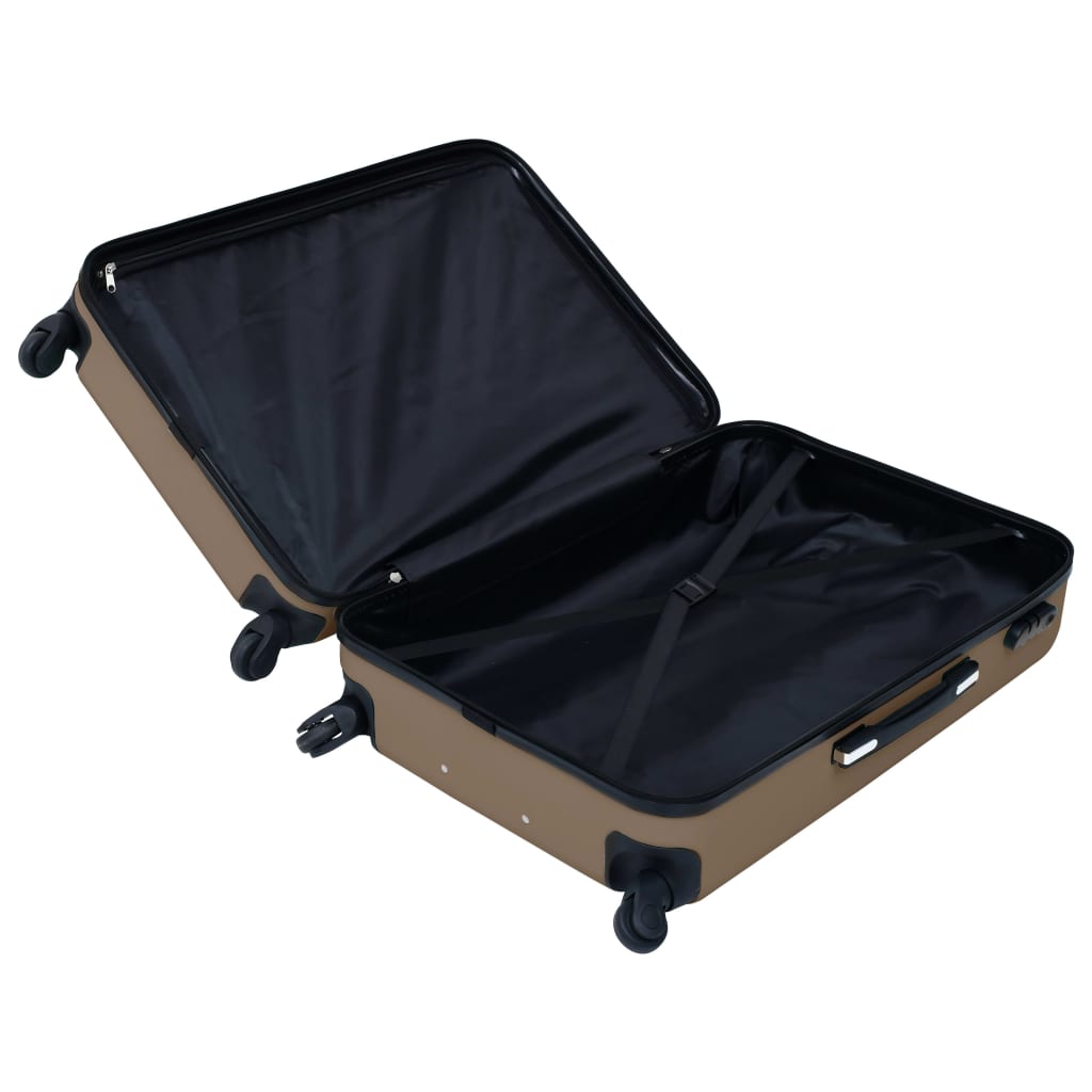 vidaXL Hardcase Trolley Brown ABS