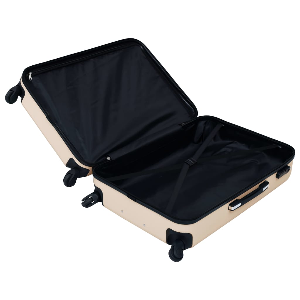 vidaXL Hardcase Trolley Set 2 pcs Gold ABS