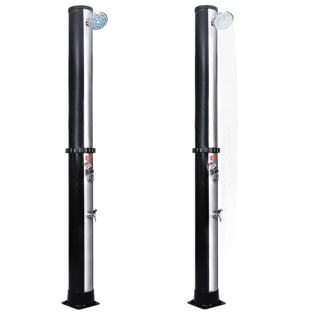 vidaXL Outdoor Solar Shower with Shower Head and Faucet 40 L