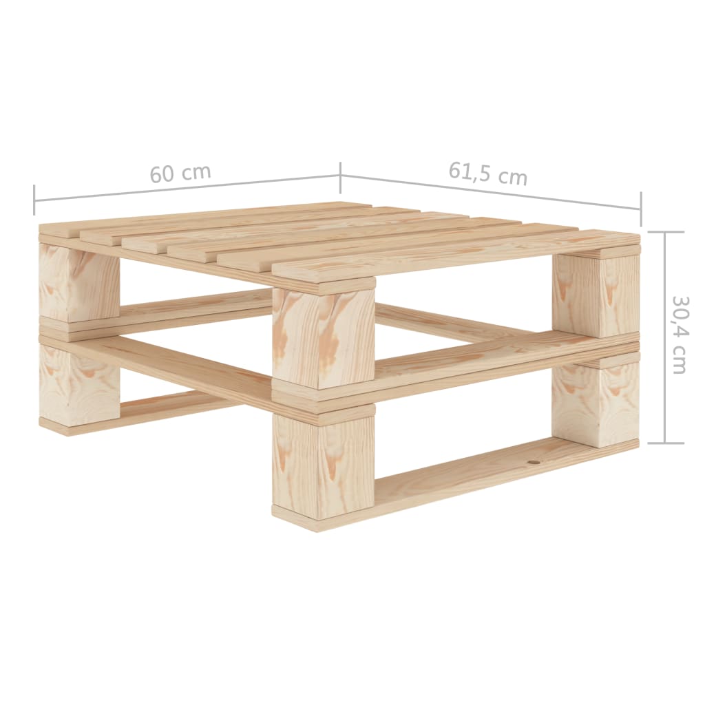 vidaXL Garden Pallet Table Wood