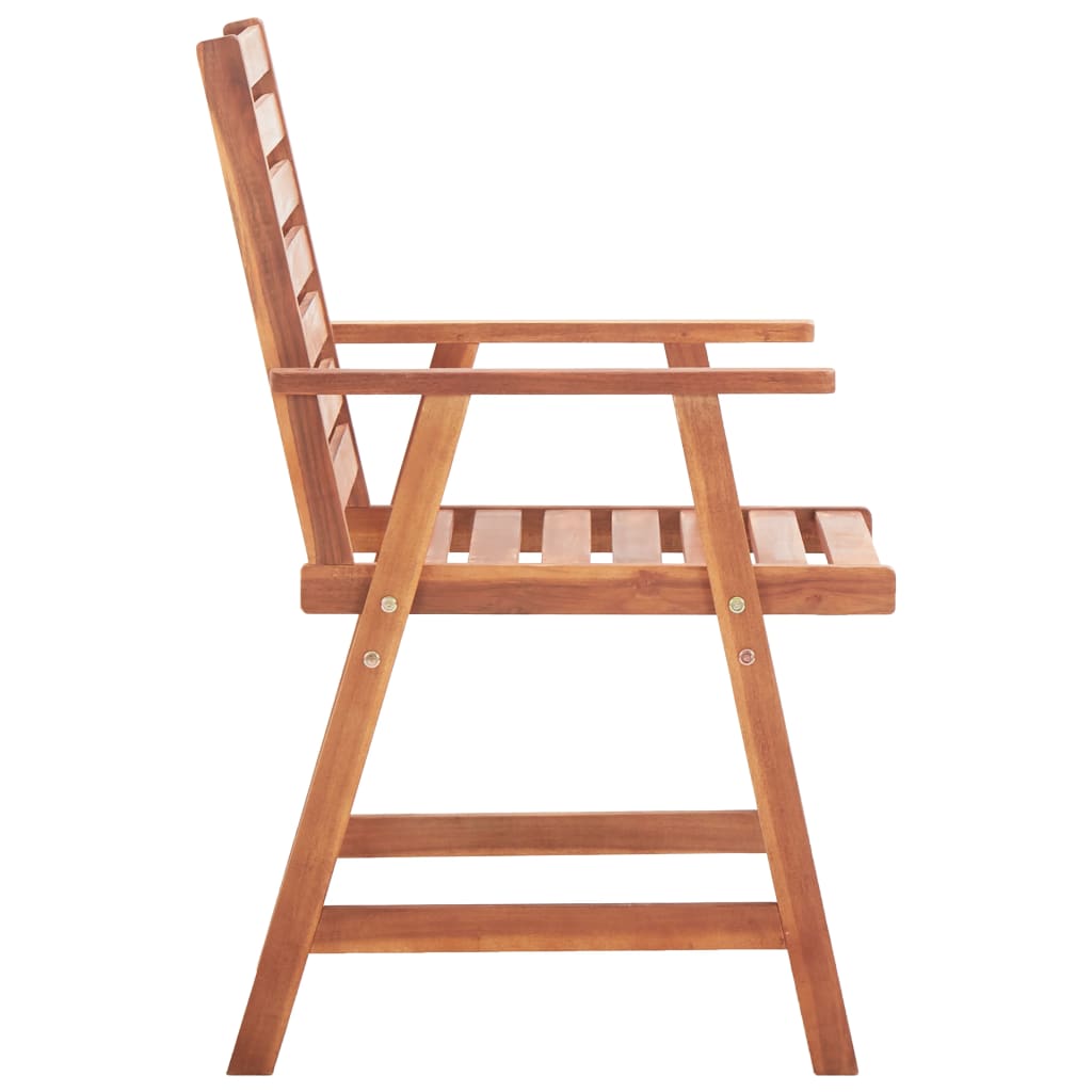 Outdoor Chair | Set of 4 | Natural wood | Acacia wood