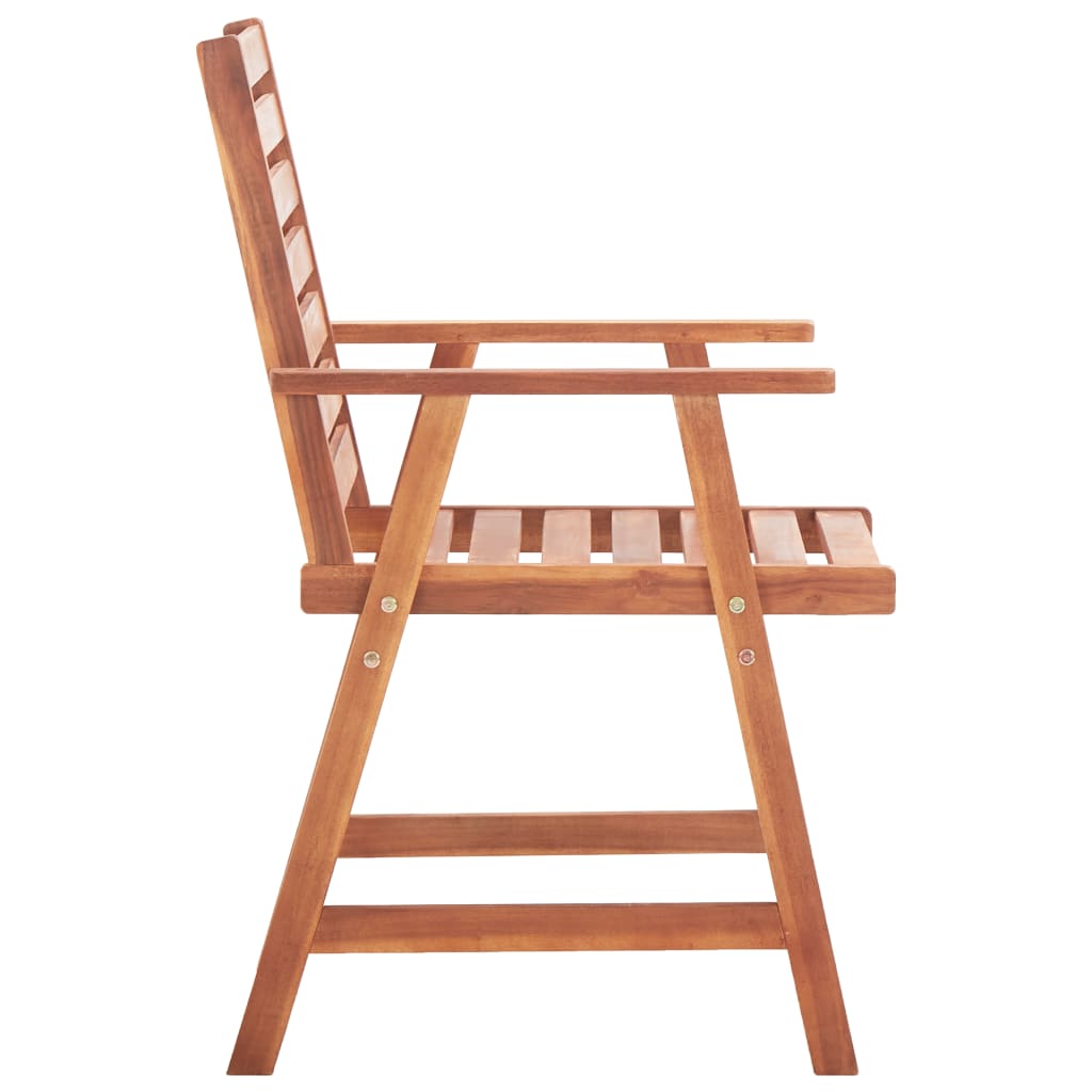 Outdoor Chair | Set of 6 | Natural wood | Solid Acacia wood