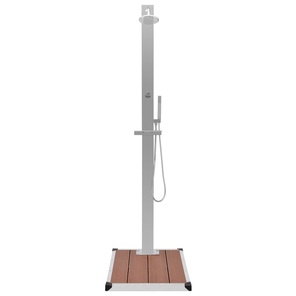 Outdoor Shower with Tray WPC Stainless Steel