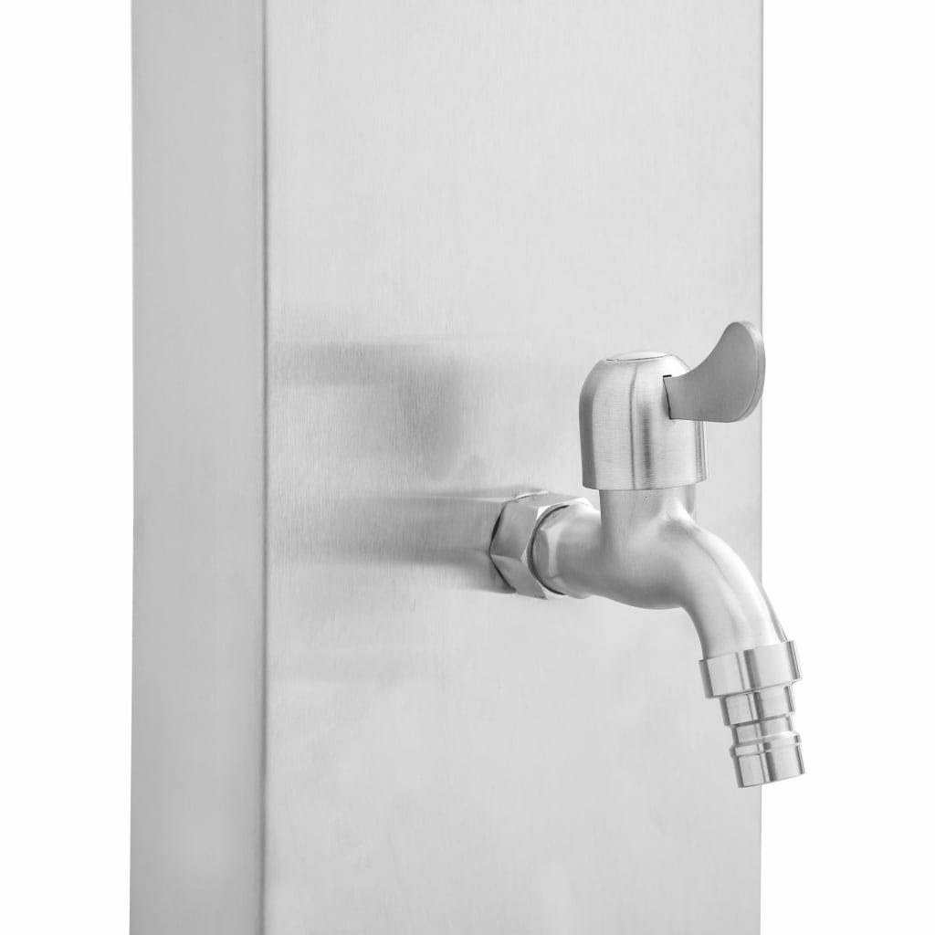 Outdoor Shower with Tray WPC Stainless Steel