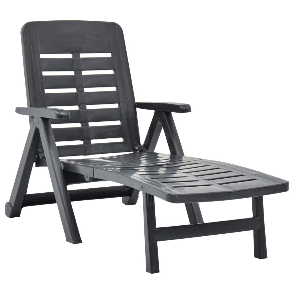 Sunlounger | Anthracite | Plastic | Standard | Foldable
