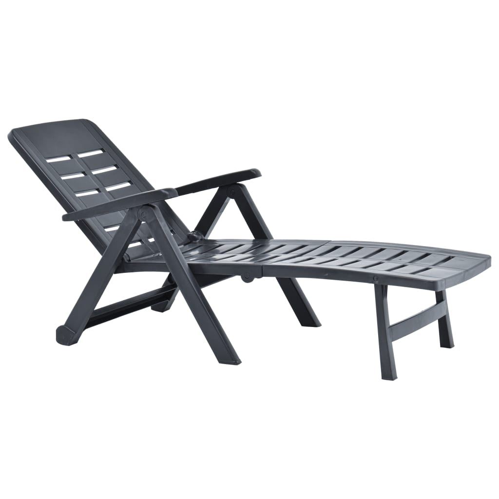 Sunlounger | Anthracite | Plastic | Standard | Foldable