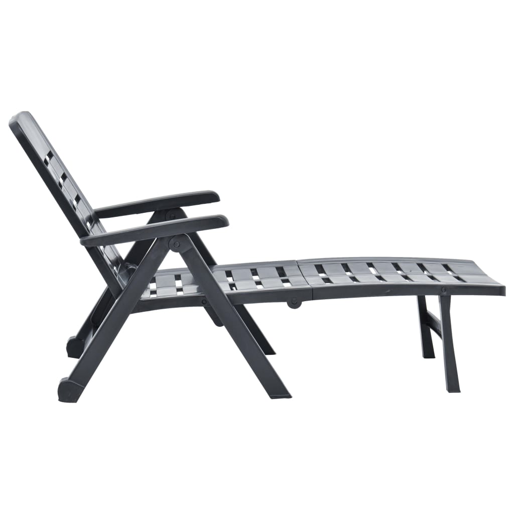 Sunlounger | Anthracite | Plastic | Standard | Foldable