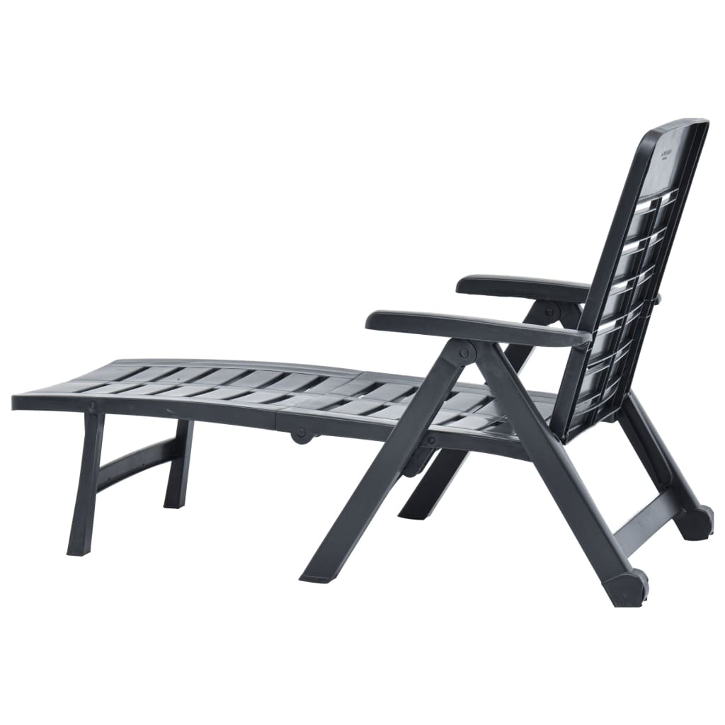 Sunlounger | Anthracite | Plastic | Standard | Foldable
