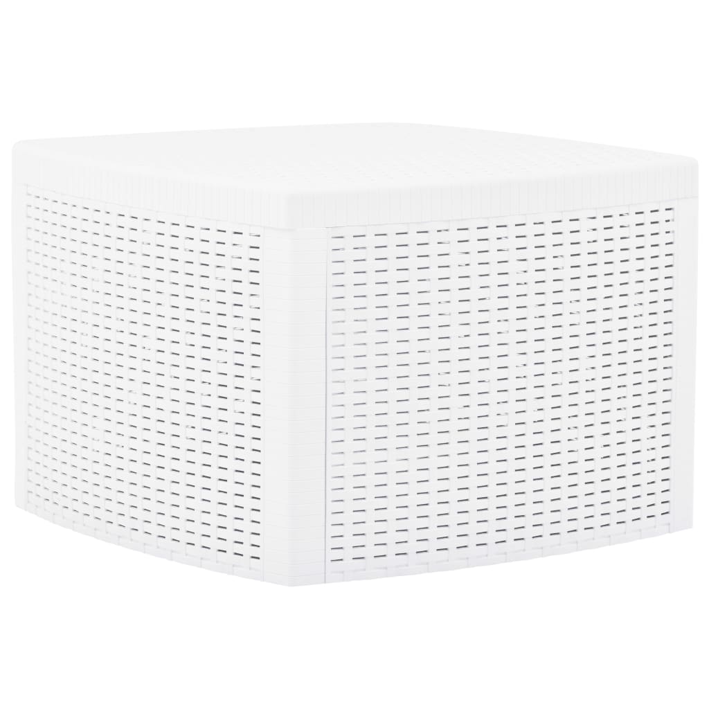 vidaXL Side Table White 54x54x36.5 cm Plastic