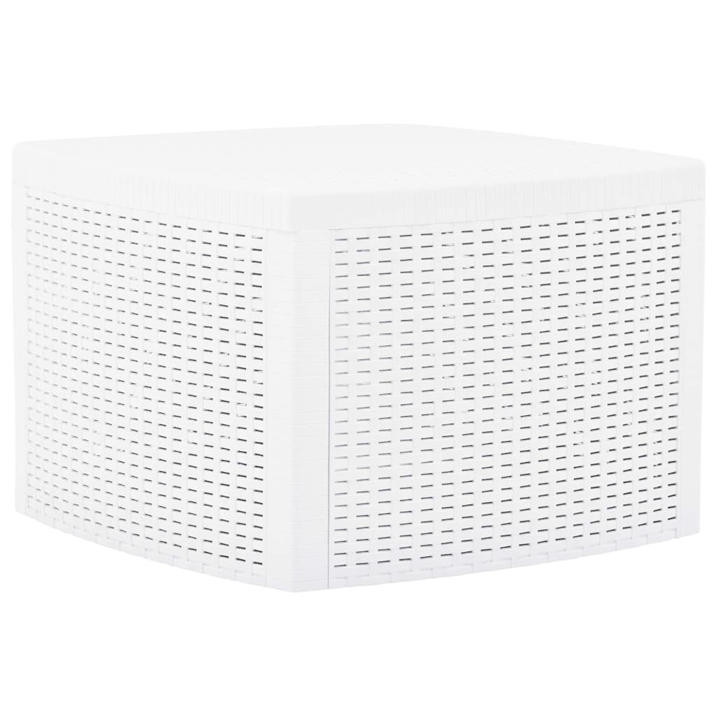 48774 vidaXL Side Table White 54x54x36,5 cm Plastic