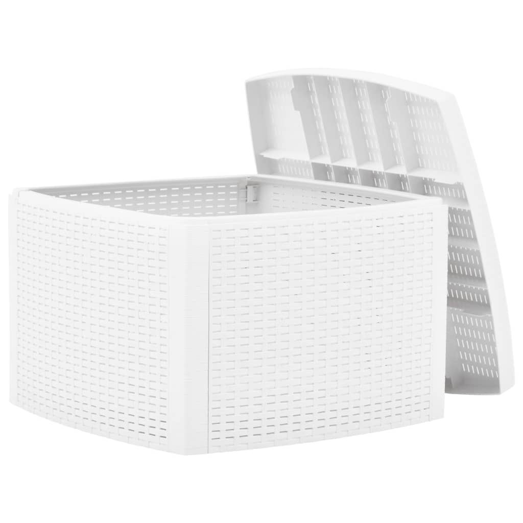 vidaXL Side Table White 54x54x36.5 cm Plastic