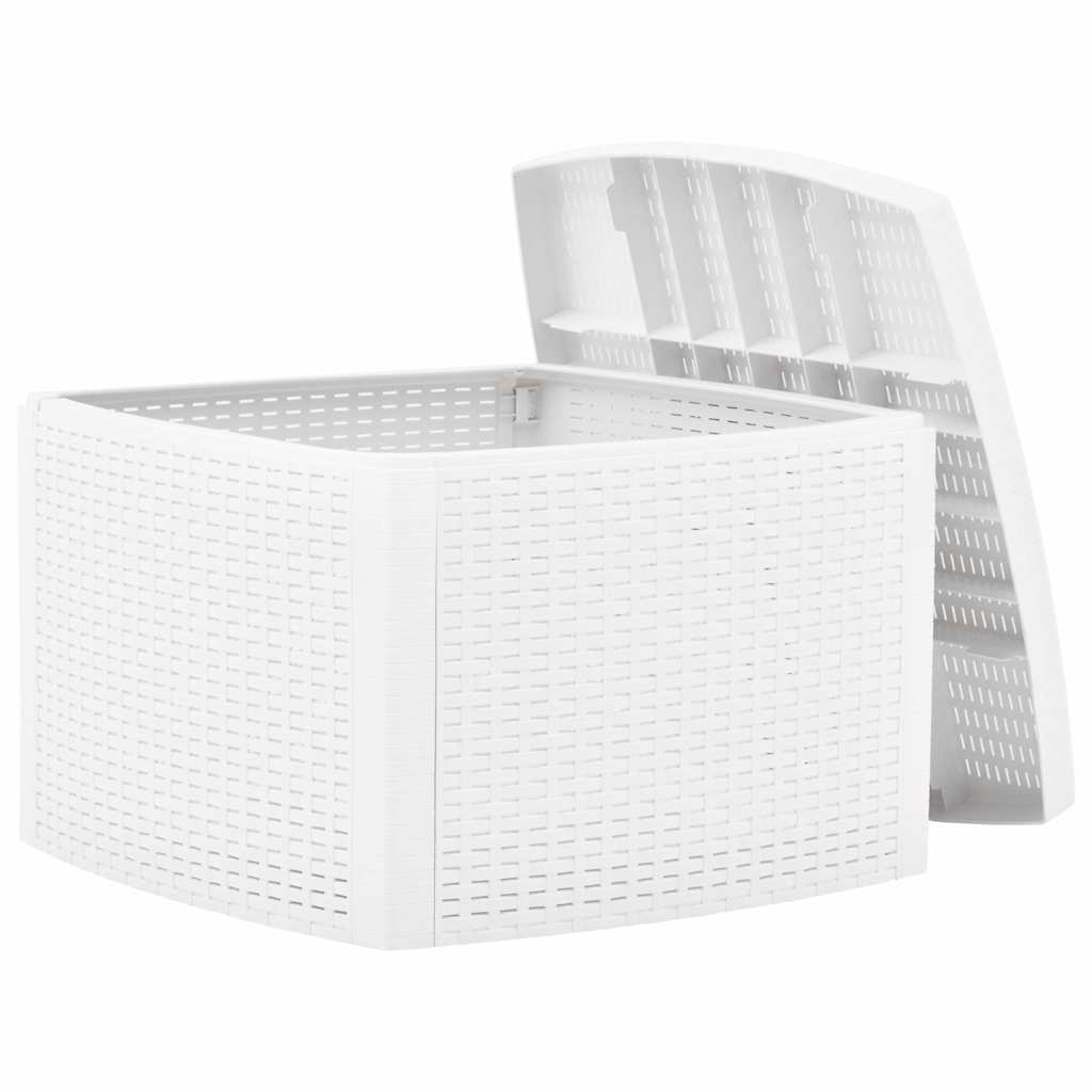 48774 vidaXL Side Table White 54x54x36,5 cm Plastic