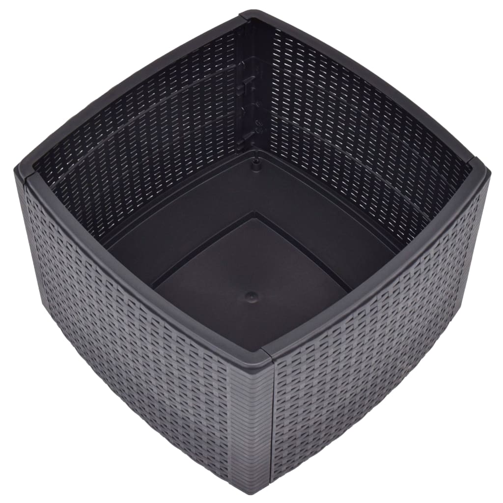 Side Table Mocha 54x54x36.5 cm Plastic