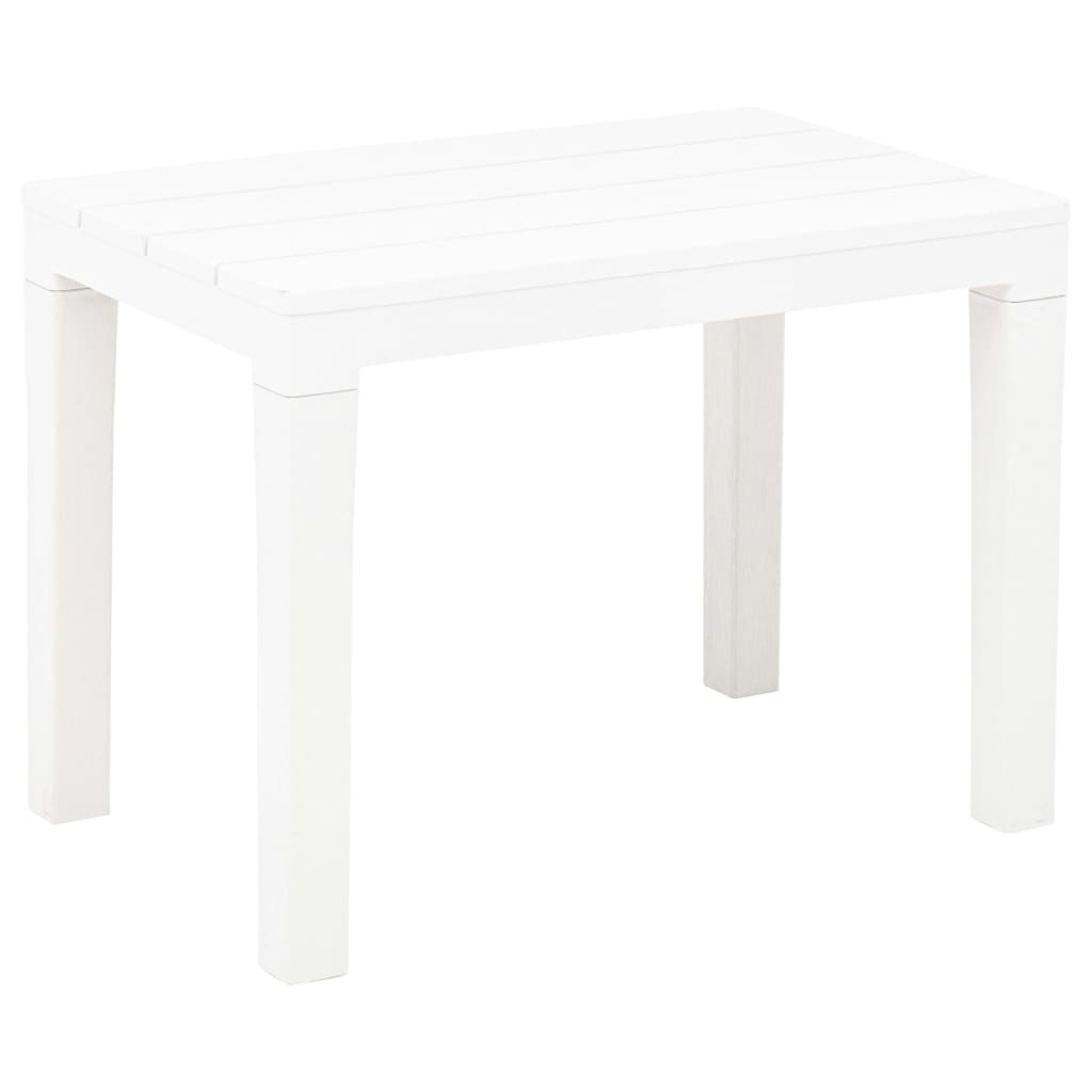 vidaXL Garden Benches 2 pcs White Plastic