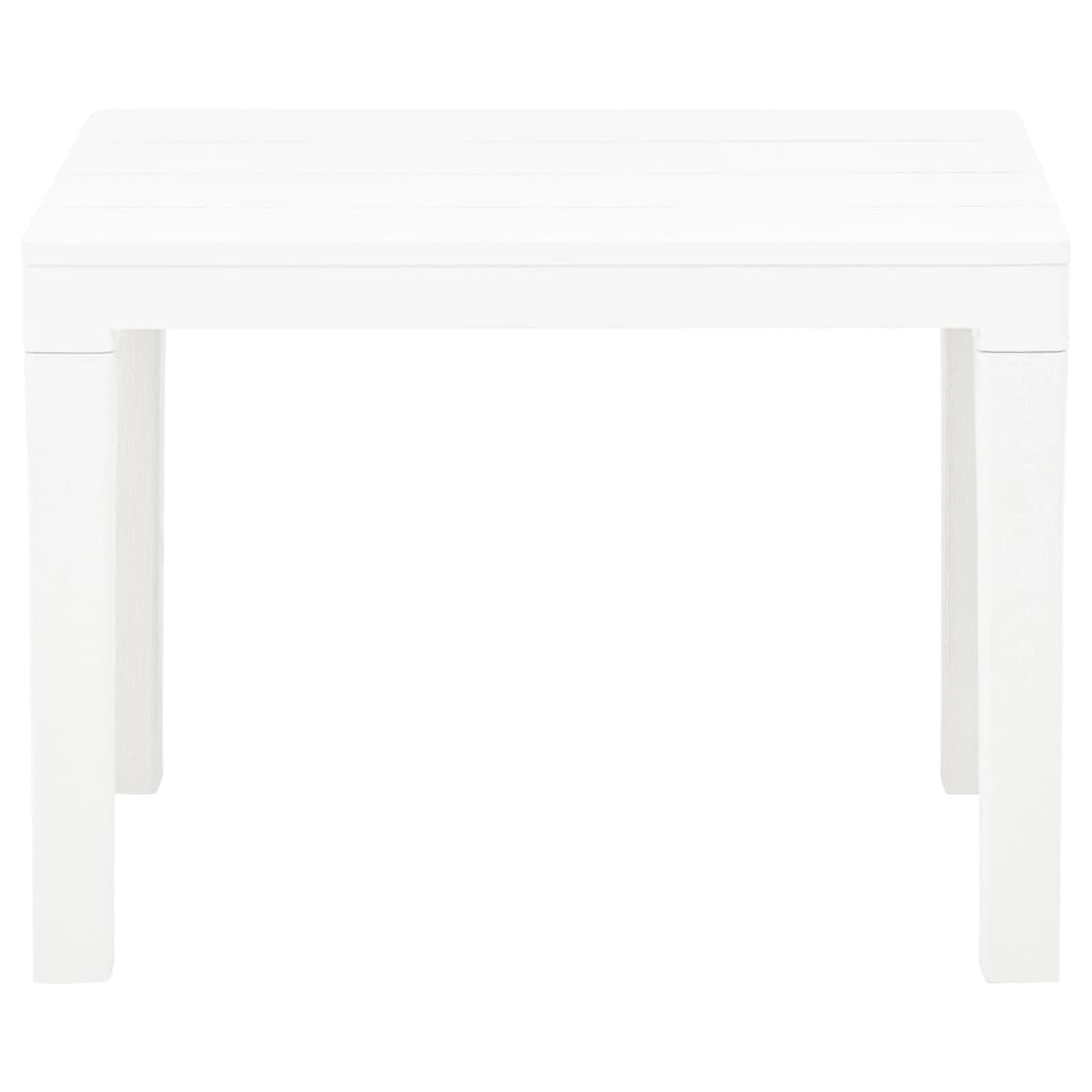 vidaXL Garden Benches 2 pcs White Plastic