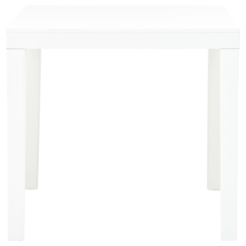 vidaXL Garden Table White 78x78x72 cm Plastic