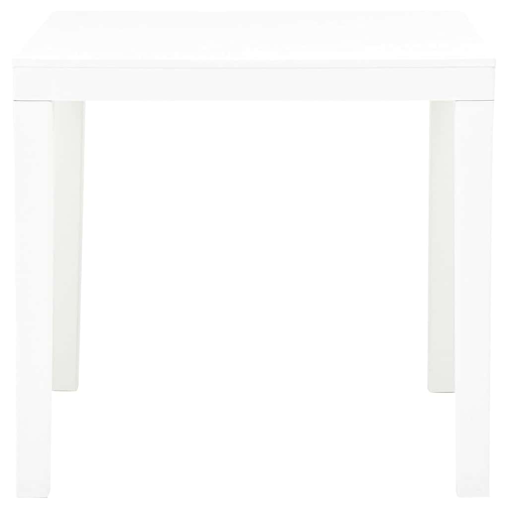 48783 vidaXL Garden Table White 78x78x72 cm Plastic