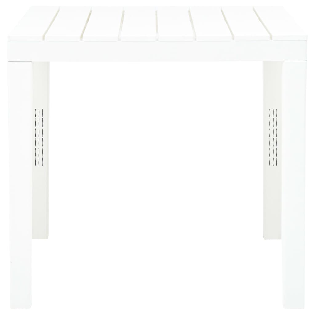 vidaXL Garden Table White 78x78x72 cm Plastic