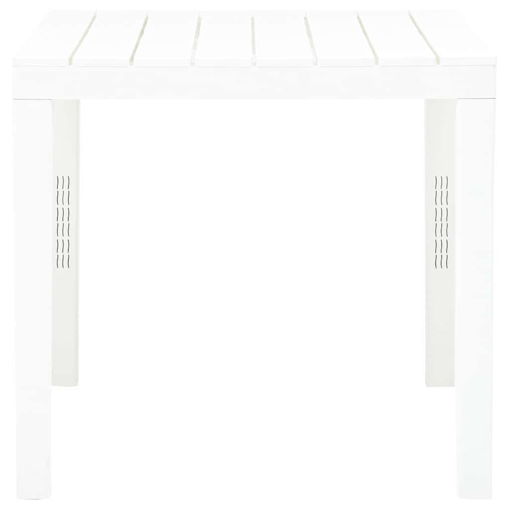 48783 vidaXL Garden Table White 78x78x72 cm Plastic