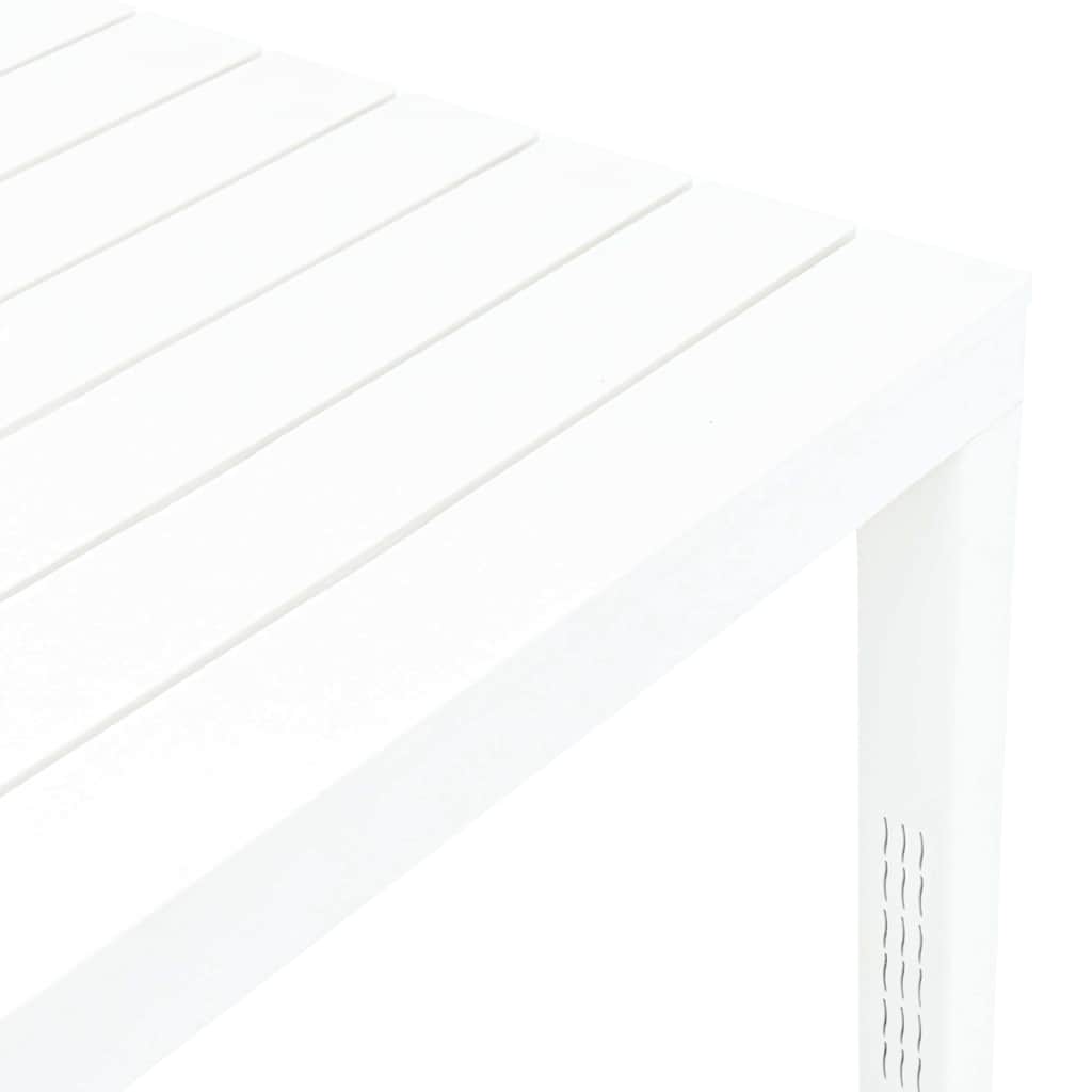 48783 vidaXL Garden Table White 78x78x72 cm Plastic