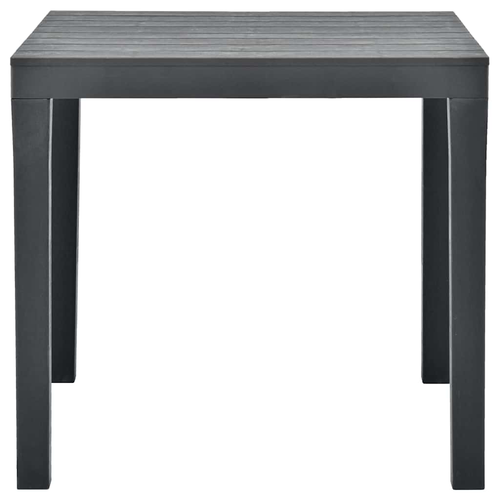 48784 vidaXL Garden Table Anthracite 78x78x72 cm Plastic