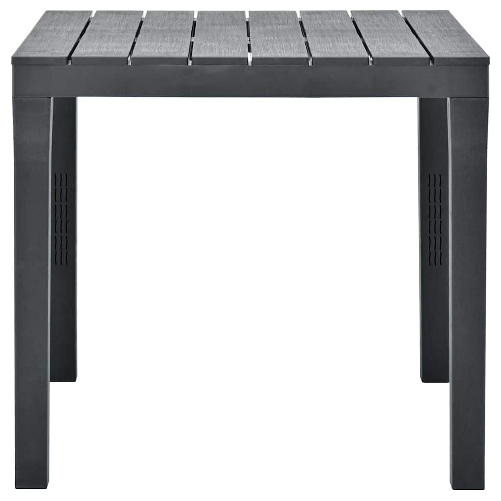 48784 vidaXL Garden Table Anthracite 78x78x72 cm Plastic