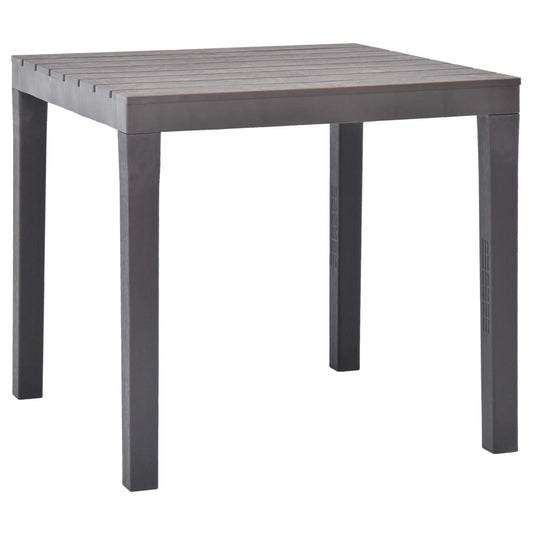 vidaXL Garden Table Mocca 78x78x72 cm Plastic