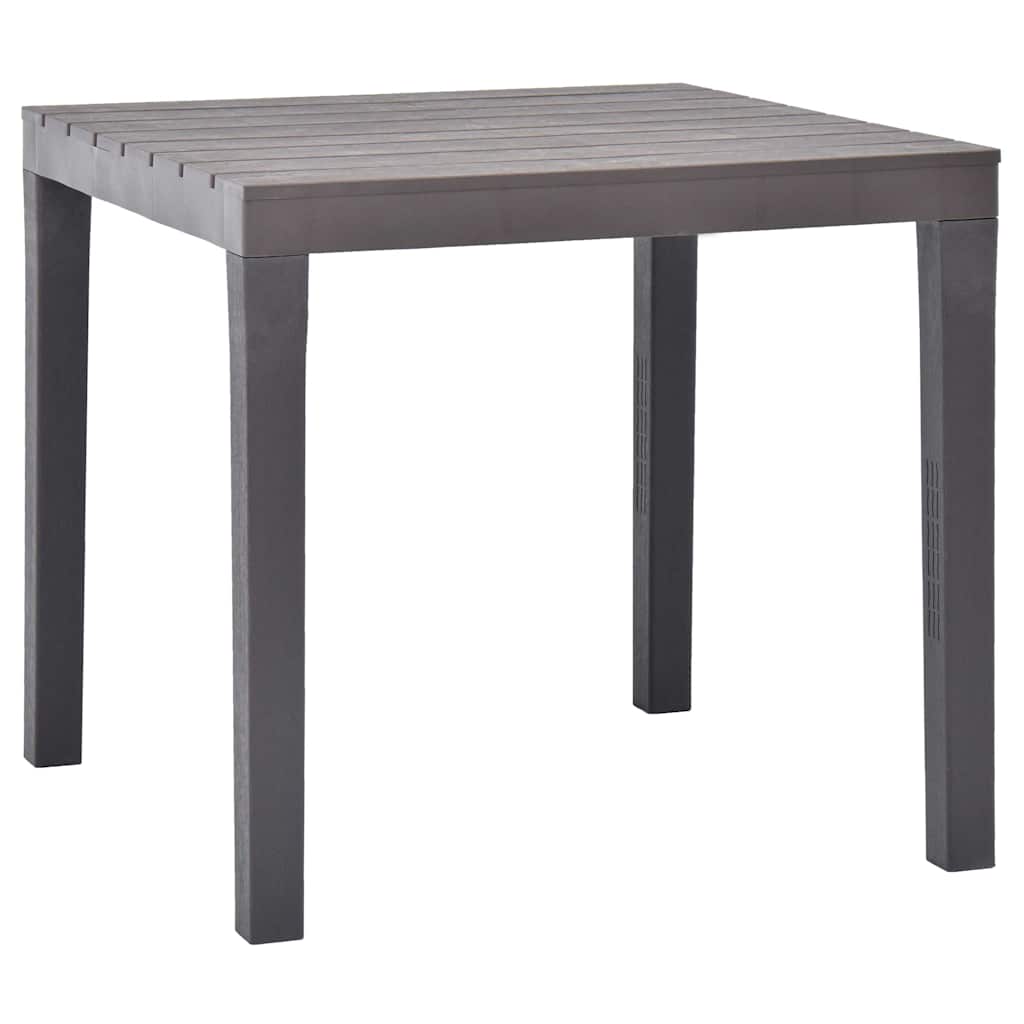 48785 vidaXL Garden Table Mocca 78x78x72 cm Plastic