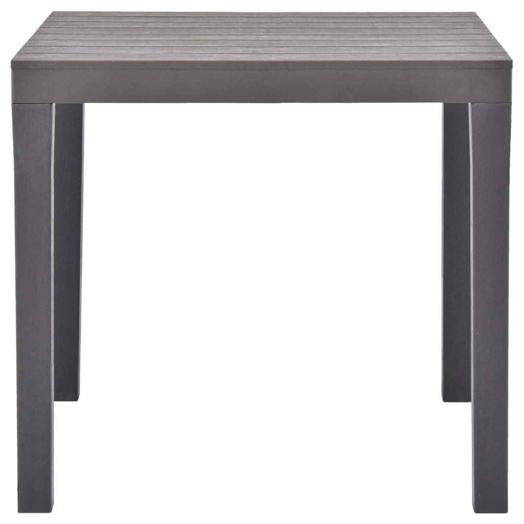 vidaXL Garden Table Mocca 78x78x72 cm Plastic