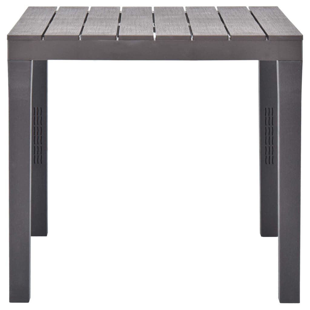 vidaXL Garden Table Mocca 78x78x72 cm Plastic