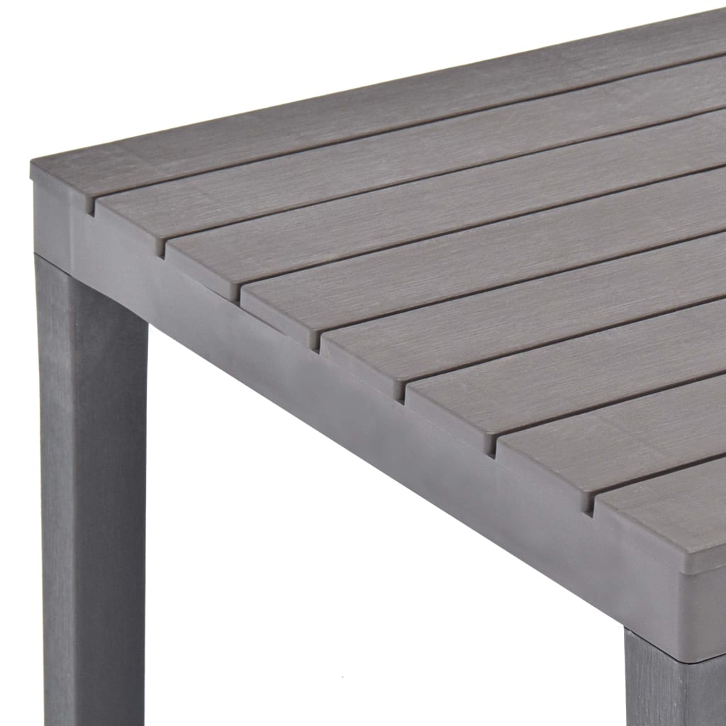 vidaXL Garden Table Mocca 78x78x72 cm Plastic