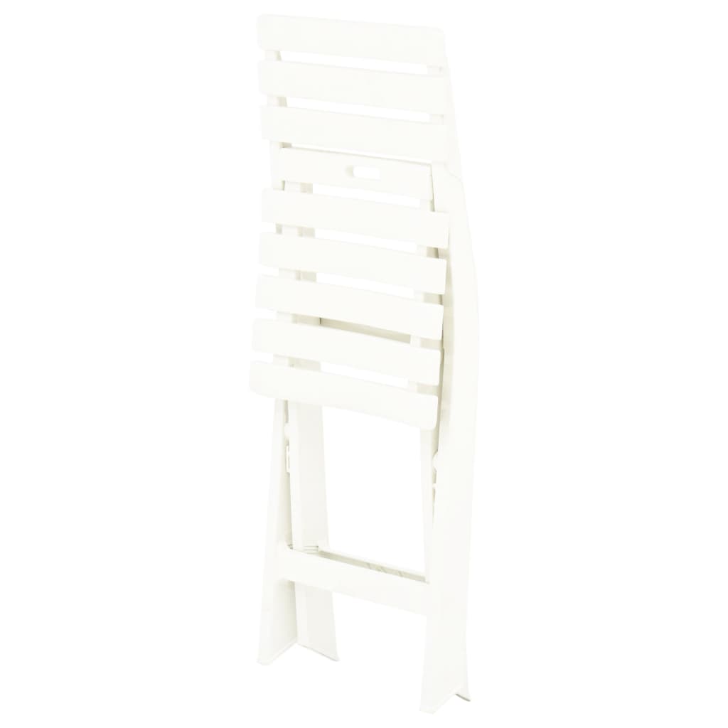 Garden Chair | Set of 2 | White | Plastic | Standard | Foldable