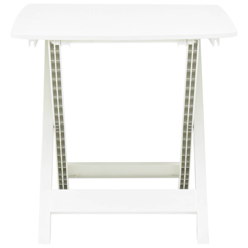 Folding Garden Table White 79x72x70 cm Plastic