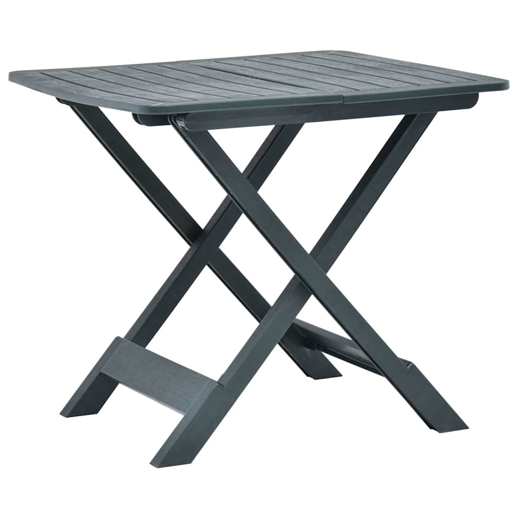 48791 vidaXL Folding Garden Table Green 79x72x70 cm Plastic