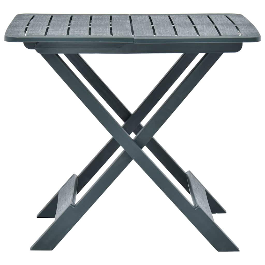 48791 vidaXL Folding Garden Table Green 79x72x70 cm Plastic