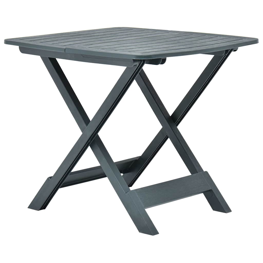 48791 vidaXL Folding Garden Table Green 79x72x70 cm Plastic