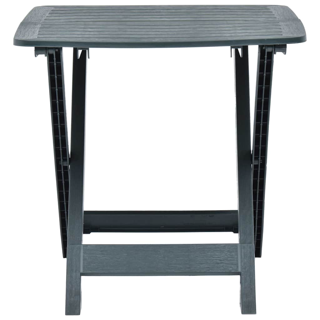 48791 vidaXL Folding Garden Table Green 79x72x70 cm Plastic