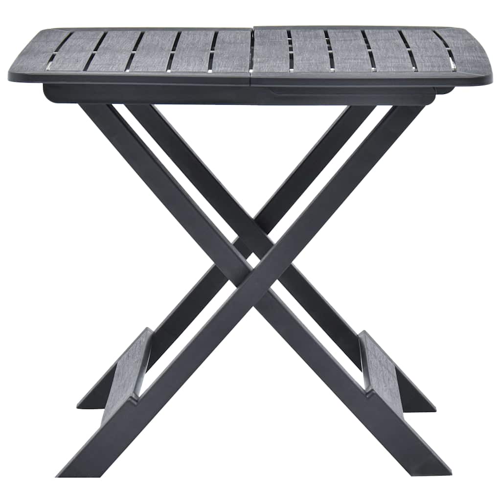 48792 vidaXL Folding Garden Table Anthracite 79x72x70 cm Plastic