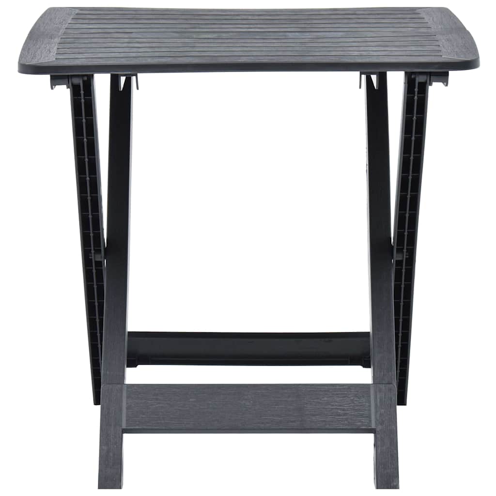 48792 vidaXL Folding Garden Table Anthracite 79x72x70 cm Plastic