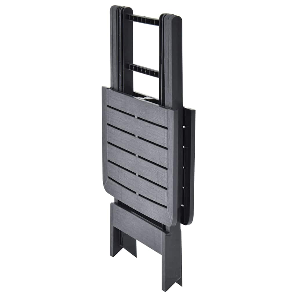 48792 vidaXL Folding Garden Table Anthracite 79x72x70 cm Plastic