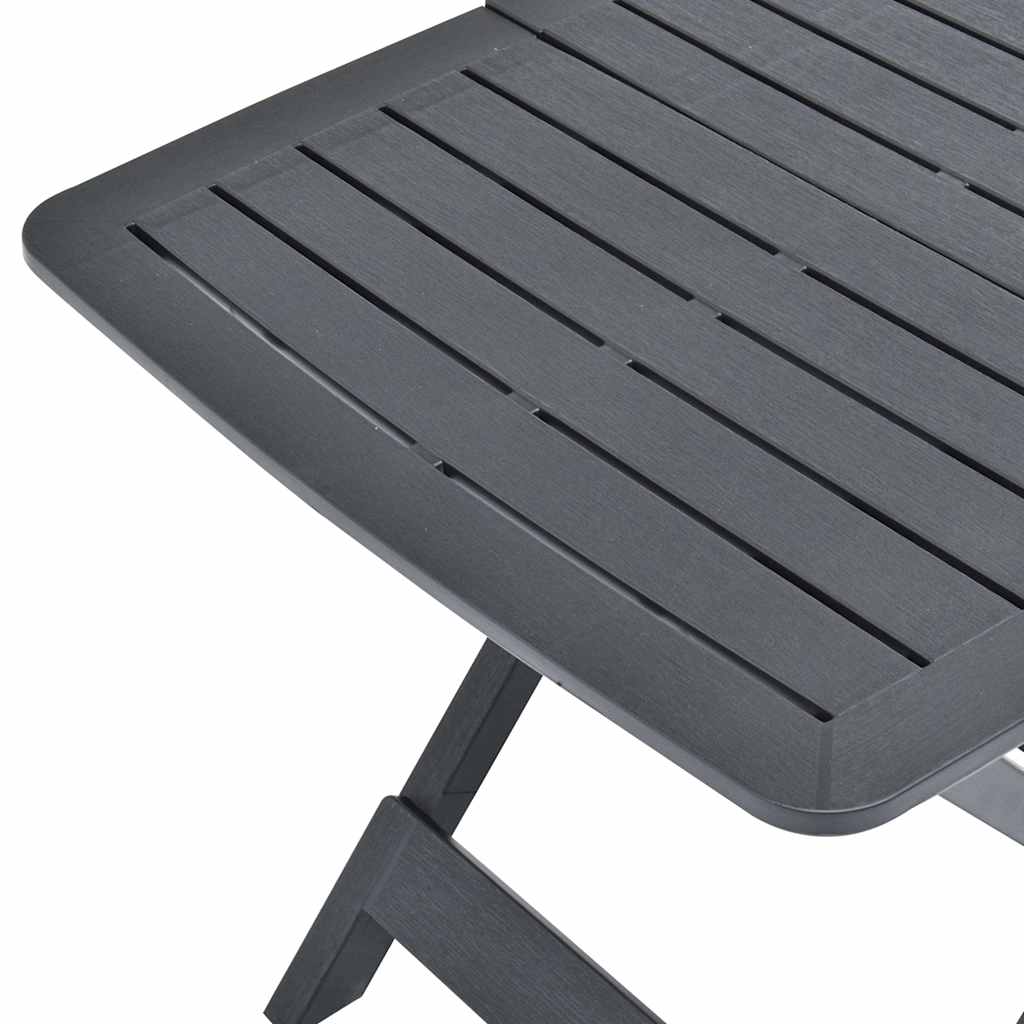 48792 vidaXL Folding Garden Table Anthracite 79x72x70 cm Plastic