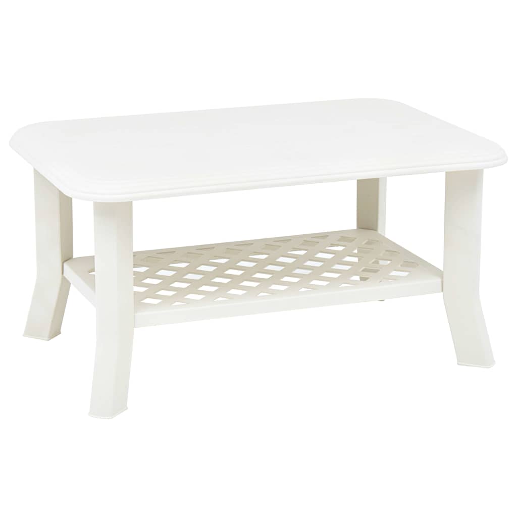 48793 vidaXL Coffee Table White 90x60x46 cm Plastic