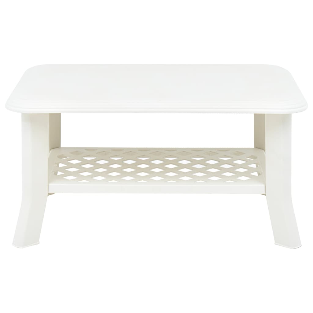 48793 vidaXL Coffee Table White 90x60x46 cm Plastic